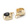 Ripats "Eye" 15x17x6.5mm 18K Kullaga kaetud (Black-Golden)