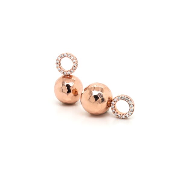 EARRING CHARMS CRYSTAL BALL GOLDPLATED