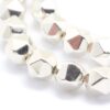 Sünt. Hematiit Electropated Grade AA "Silver" 8x7mm