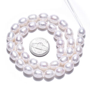 Nat. Mageveepärl "Creamy White" 9.5~12x8~9mm