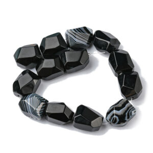 Nat. Must Ahhaat Lihvitud "Nugget" 16~17x11~13x11~13mm