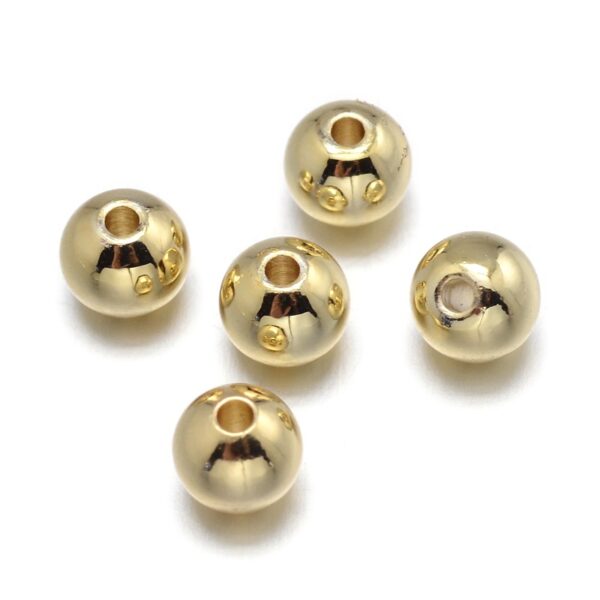 Metallhelmes Brass 18K Kullatud 3mm