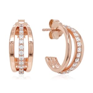 925 Hõbe kõrvarõngad, rose gold