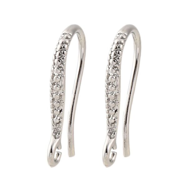 Kõrvarõngahaagid Kristallidega 16.5x2x7.5mm ( Platinum)