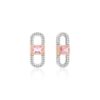 925 Hõbe Sparkling Link kõrvarõngaripatsid Kunzite