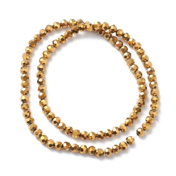 Lihvitud Klaashelmed Electroplated "Gold" 5x6mm