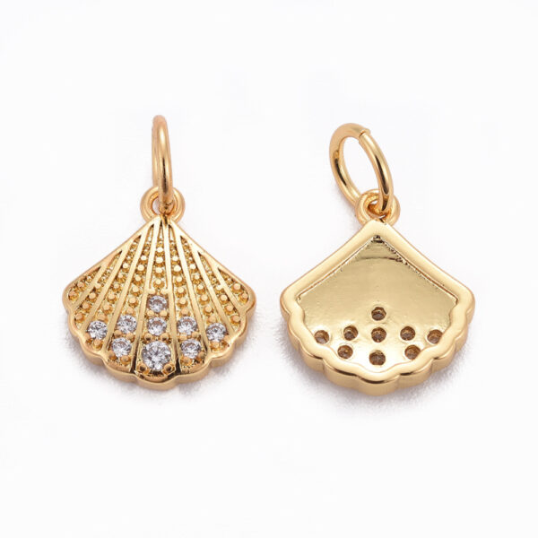 Ripats "Kristallidega Teokarp" 11x10x2mm (Golden)