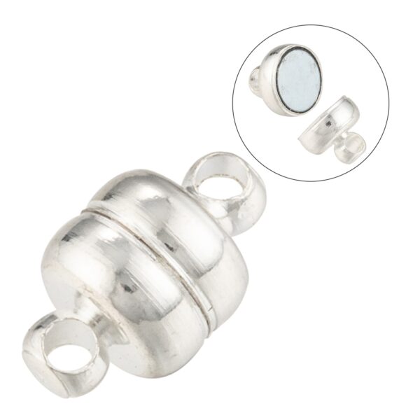 Otsakinnis Magnetiga 11x7mm (Brass; Silver)