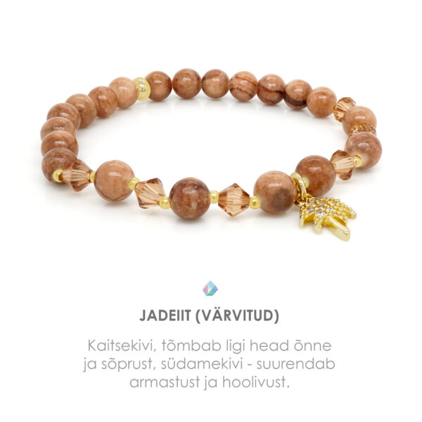 Käevõru Jadeiit "Camel", Kristall ja Ripats 6-7mm
