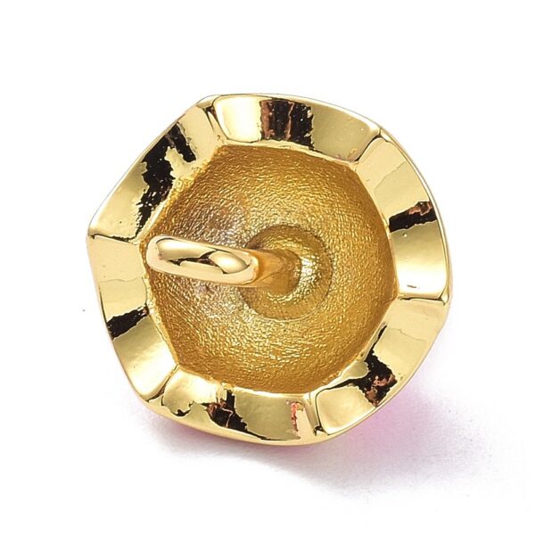 Ripats "Vihmavari" 15x13mm (18K Kullatud, Pink)