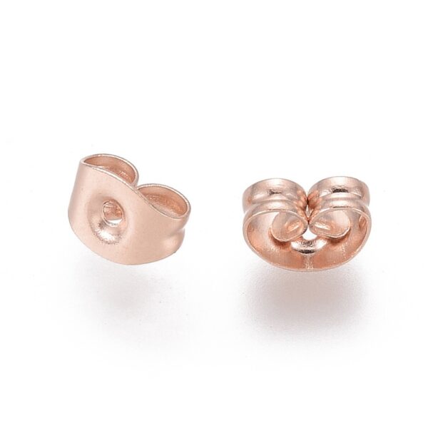 Kõrvarõngatagused  Stainless Steel 6x4x3.5mm (Rose Gold)