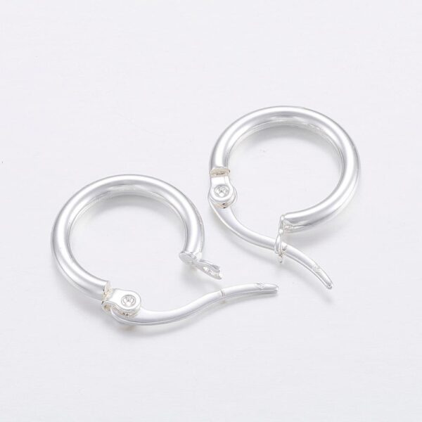 Kõrvarõngad "Hoop" 16x15x2mm (Stainless Steel, Silver)