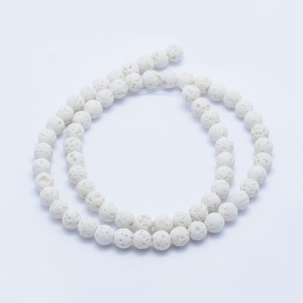 Nat. Laavakivi "White" 8mm