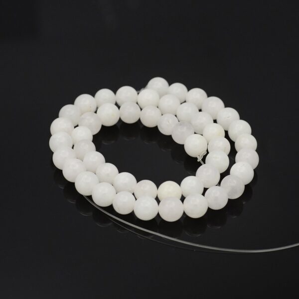 Nat. Valge Jadeiit "White" 8mm
