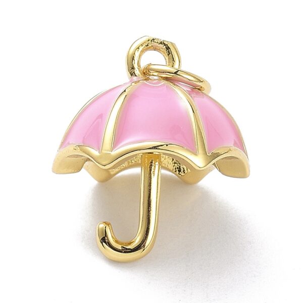 Ripats "Vihmavari" 15x13mm (18K Kullatud, Pink)