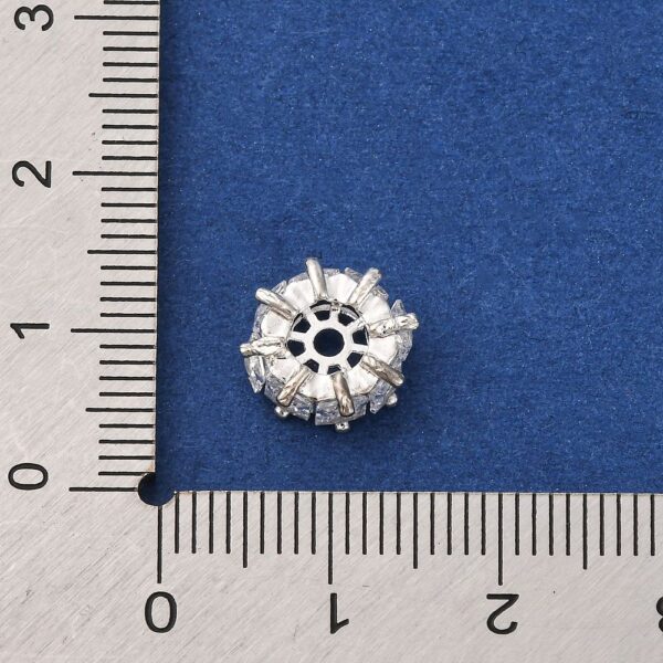 Metallhelmes Tsirkoonidega 10x4.5mm (Brass; Silver)