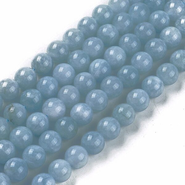 Nat. Jadeiit "Dark Aquamarine" 8-8.5mm (värvitud)