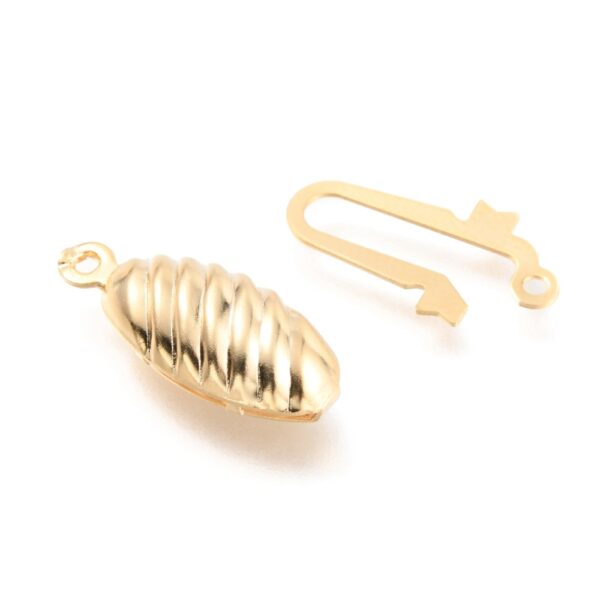 Otsakinnis Stainless Steel 21.5x9x5mm (Golden)