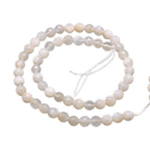 Nat. Valge Kuukivi Lihvitud 6mm