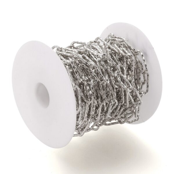 Universaalkett "Paperclip" 17.5x7.5x1.5mm (Brass; Platinum)