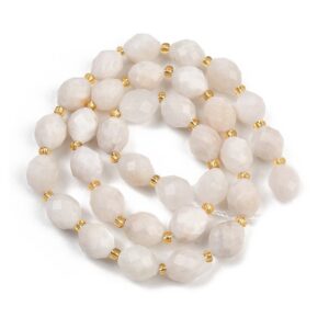 Nat. Valge Kuukivi Lihvitud 9x10mm