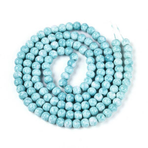 Klaashelmed Baking Painted "Pale Turquoise" 6-6.5mm