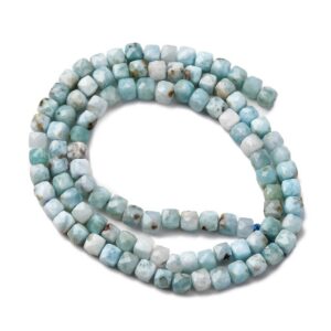 Nat. Larimar Kuubik Lihvitud 4~4.5x4~4.5x4~4.5mm