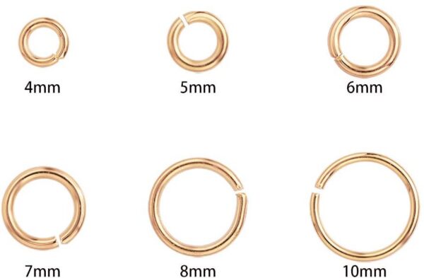 Messingist Ühendusrõngaste komplekt 4~10x0.8~1mm (Golden)
