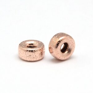 Tekstureeritud Metallhelmes Brass 5x2mm (Rose Gold Filled 1/20)