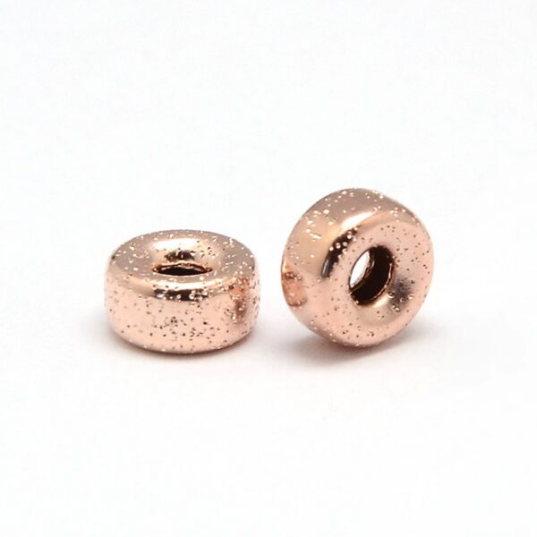 Tekstureeritud Metallhelmes Brass 5x2mm (Rose Gold Filled 1/20)