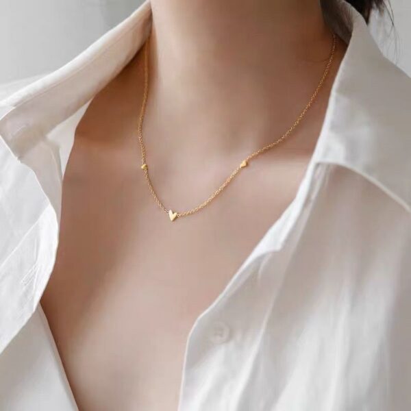 Kaelakee Südametega (Stainless Steel 18K Kullatud)