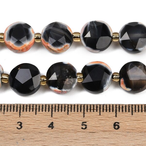 Nat. Tuliahhaat Lihvitud "Black" 10x6mm (värvitud)
