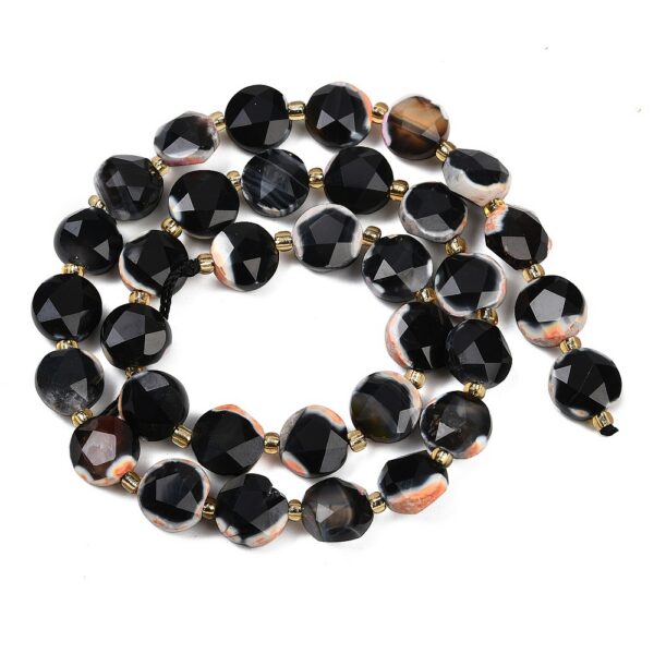 Nat. Tuliahhaat Lihvitud "Black" 10x6mm (värvitud)