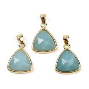 Ripats Nat. Amasoniit "Kolmnurk" 14x11.5x4.5mm (Brass; Golden)