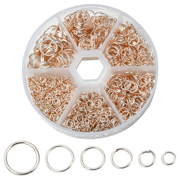 Rauast Ühendusrõngaste komplekt 4~10x0.7~1mm (Rose Gold)