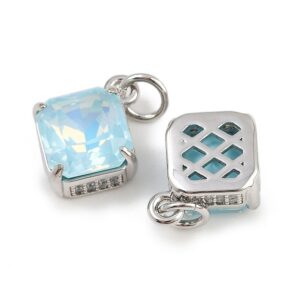 Ripats Tsirkoon "Romb" 13.5x11x6.5mm (Brass; Platinum)