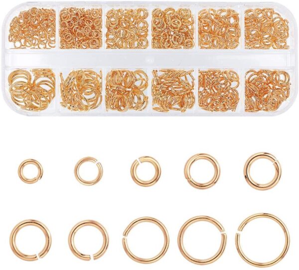 Messingist Ühendusrõngaste komplekt 4~10x0.8~1mm (Golden)