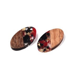 Ripats Puit ja Vaik "Black-Red Gold Foil" 22x12.5x3.5mm