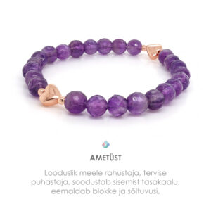 Käevõru Ametüst ja Hematiit 6mm