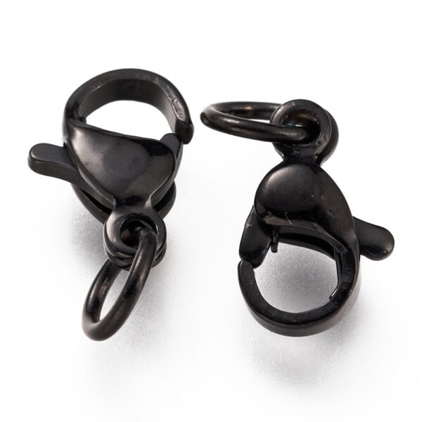 Karabiinhaagid Stainless Steel 10x7x3mm (Black)