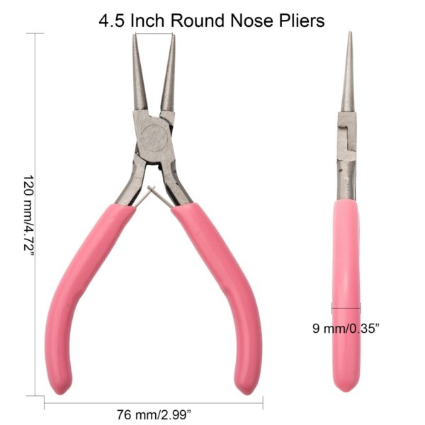 Käsitöötangid Ümaraotsalised 12x7.6x0.9cm (Pink)