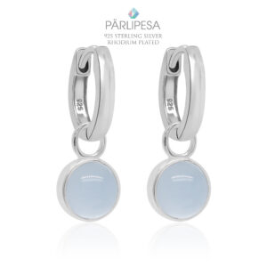 925 Hõbe Kõrvarõngad Ripatsiga (Silver, Light Purple)