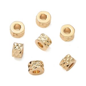 Metallhelmes Tekstuuriga 4.5x5x3mm (Brass 18K Kullatud)