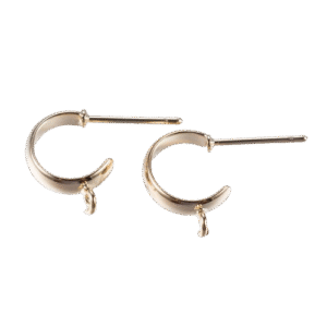Kõrvarõngatoorikud "Poolkuu" 13x3mm (Brass 18K kullatud)