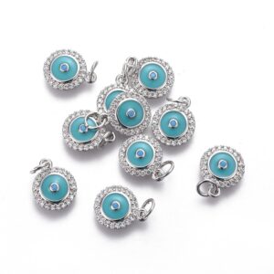 RIPATS "TURQUOISE" 12.5x10x2.5MM (HÕBEDANE)